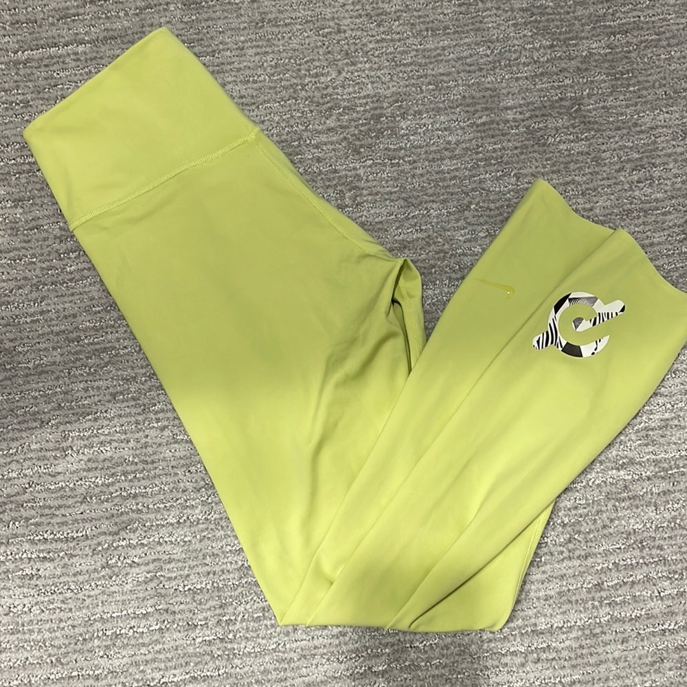 Nike X Peloton lime green leggings
